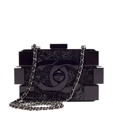 lego clutch chanel crystal|Chanel Lego clutch bag.